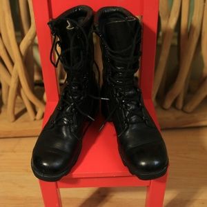 Black Military Issue Size 7 Combat Boots